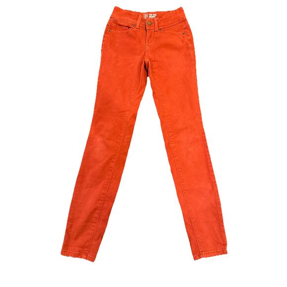 NOBO Womens Juniors Mid Rise Skinny Jeans Size 3 Rusty Orange 5 Pockets - Picture 2 of 12